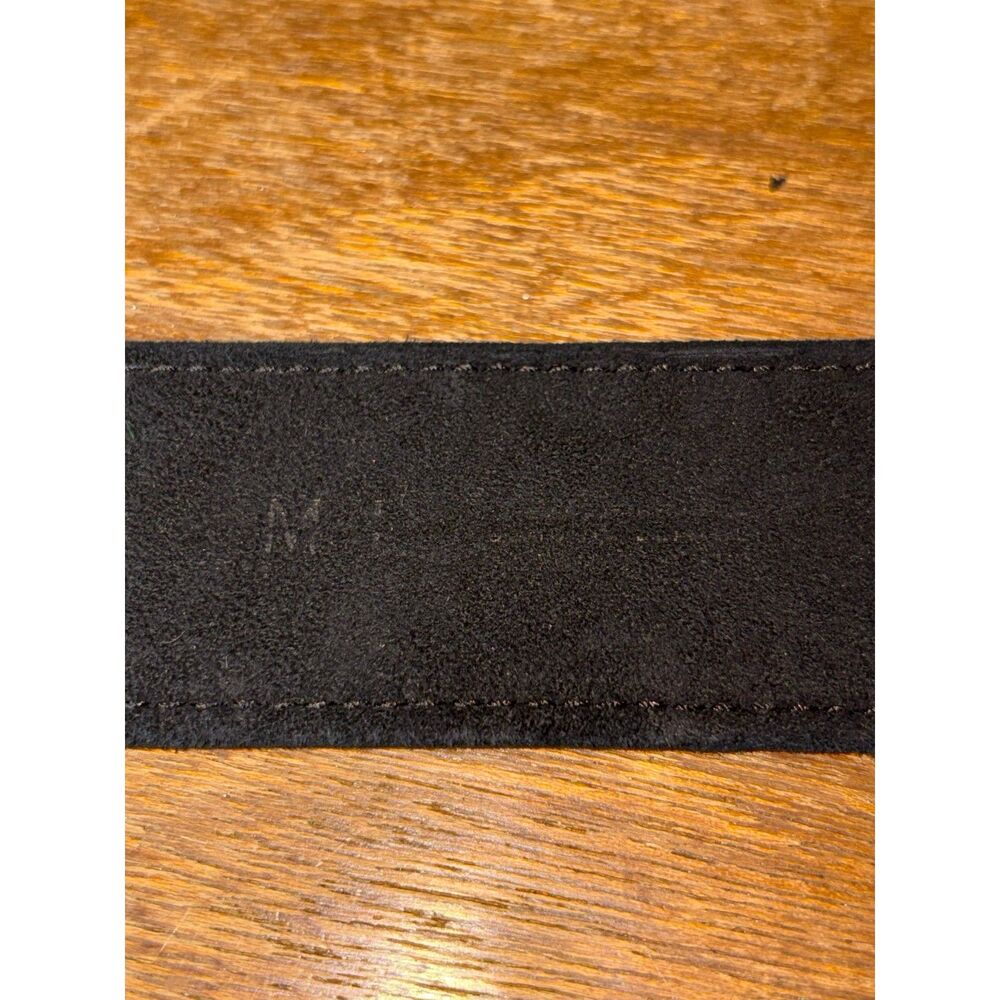 90s VTG Donna Karan x Robert Lee Morris Sculptural Black Tie Belt sz M - Picture 7 of 12